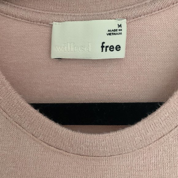 Wilfred Light Pink Cashmere/Wool Racerback Dress - Picture 4 of 6